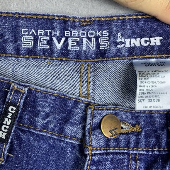 Cinch Garth Brooks Sevens Jeans Relaxed Fit Bootcut Cowboy Western Mens 33x36 - Picture 15 of 16